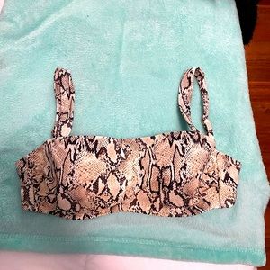 Small snake bikini swim top